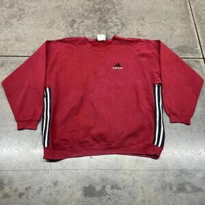 vintage adidas sun faded red small logo made in usa crewneck size xxl